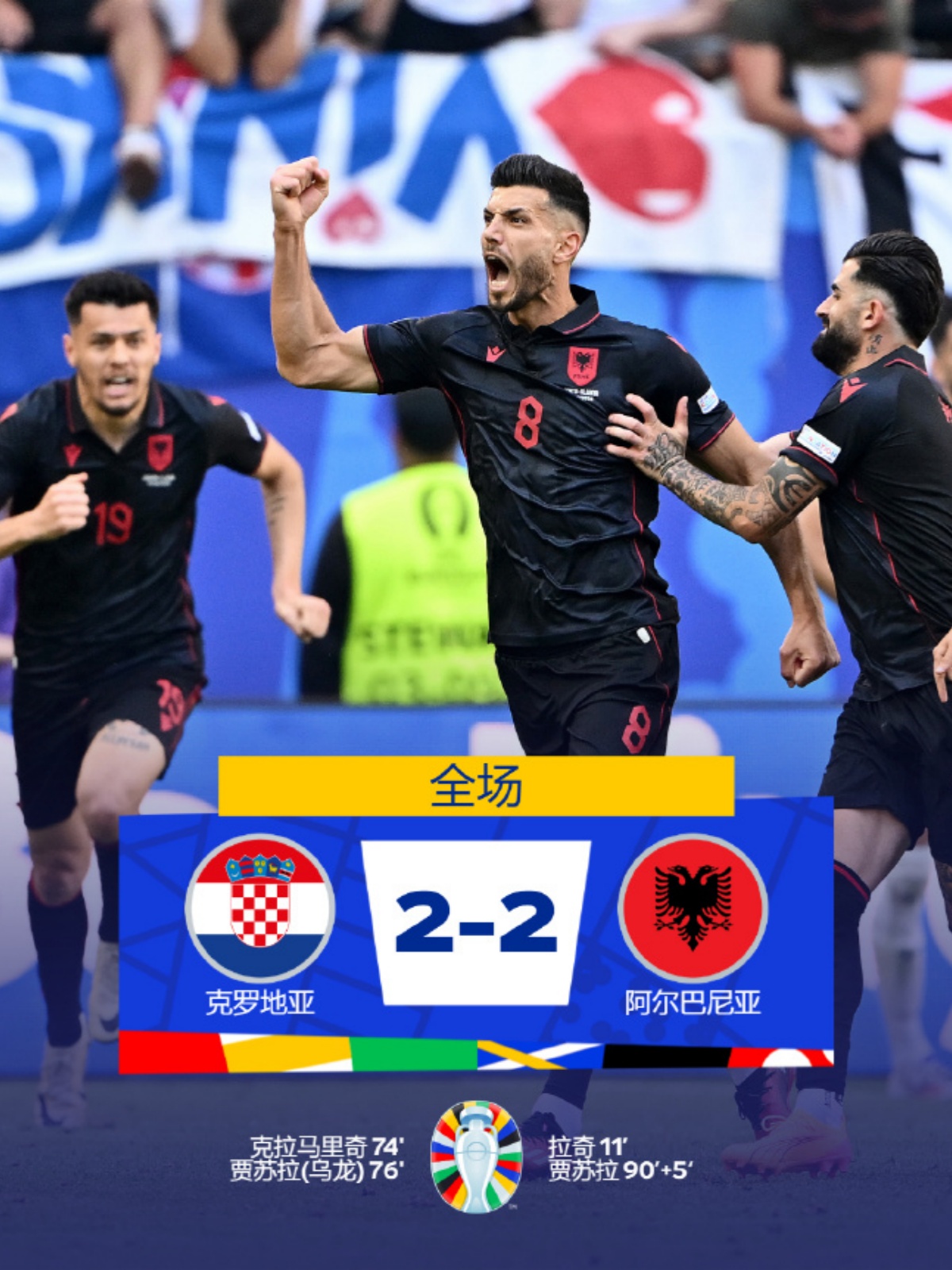 包含欧预赛克罗地亚队向胜利发起冲击的词条